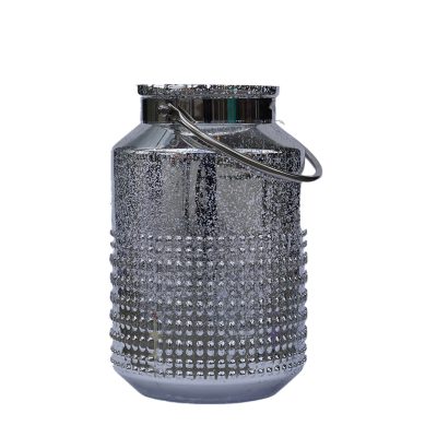 cantina plateada de vidrio